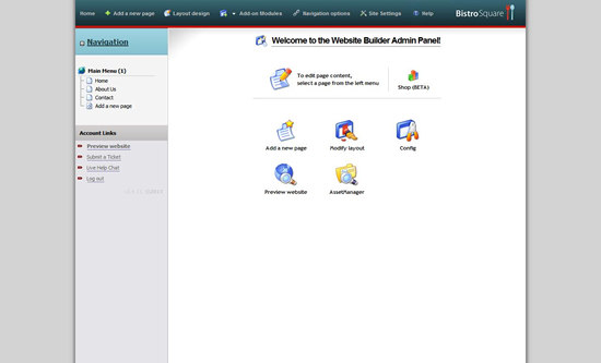 BistroSquare Website Admin