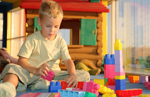 boy in playroom