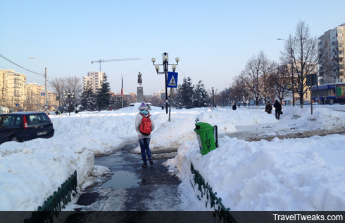 Romania Covered in Snow