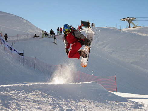 Snowboarding in Chamonix