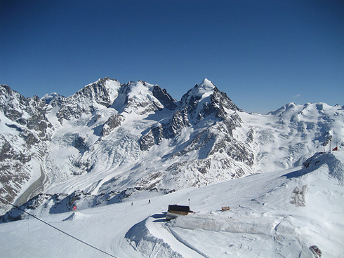 Snowboarding in St. Moritz