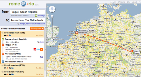 Rome2Rio Adds Various Means of Transportation to Travel Search and Planning