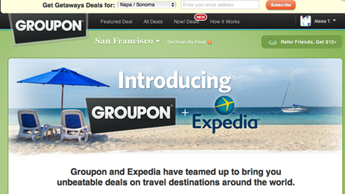 Groupon Partners with Expedia to Offer Travel Deals