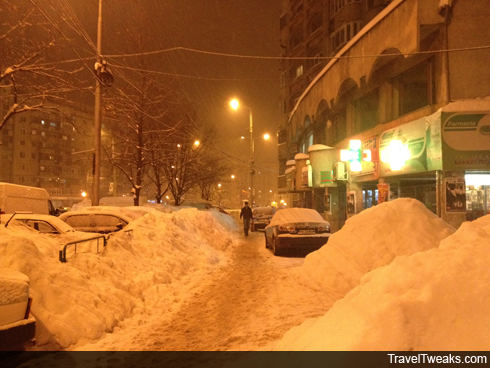 Ploiesti Romania snow 2