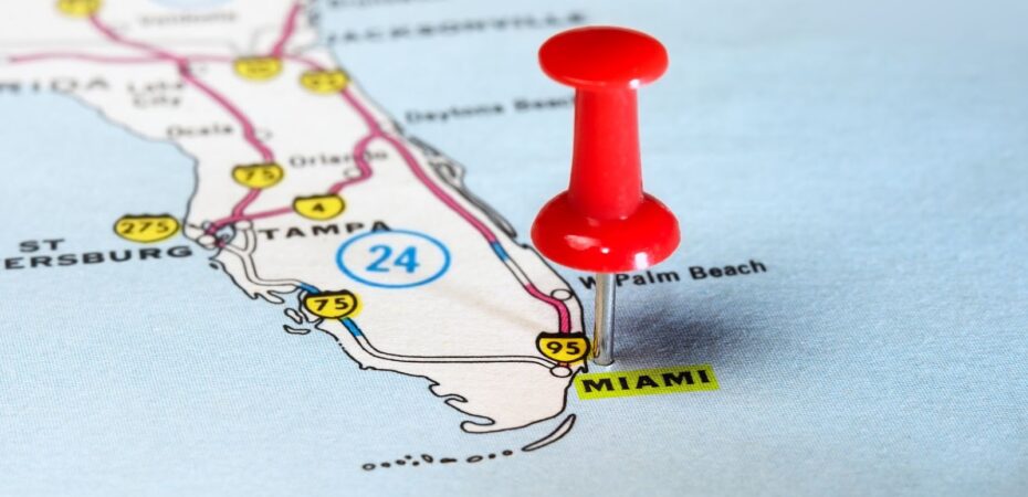 how far is miami florida from me