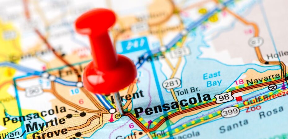 how far is pensacola florida from me