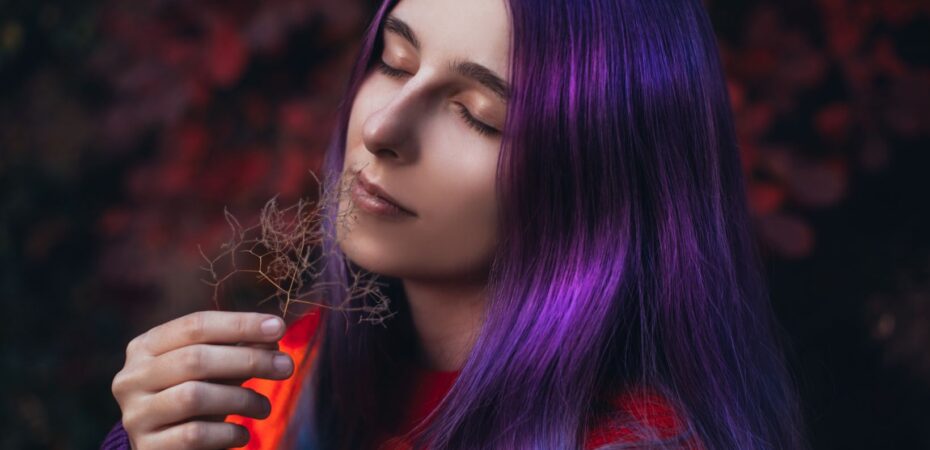 violet plum dark purple hair