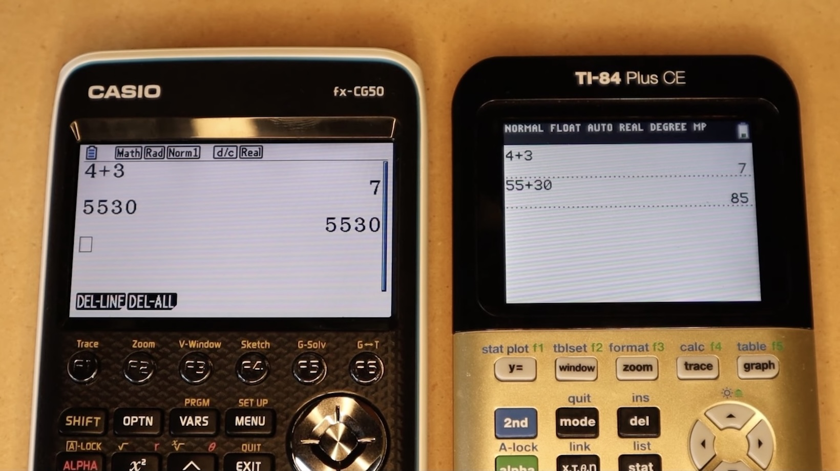 casio fx-cg50 vs ti-84 plus ce