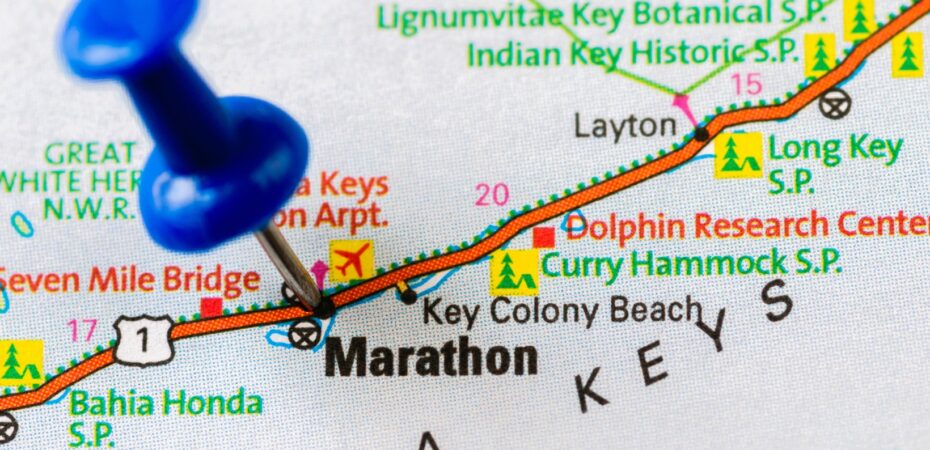 distance between marathon and key west