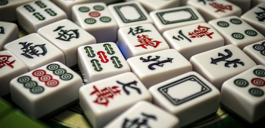 Tiles of Mahjong game played in China